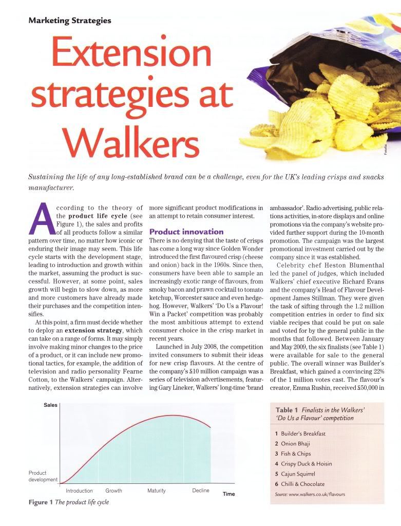 What are the business features of walkers crisps picture