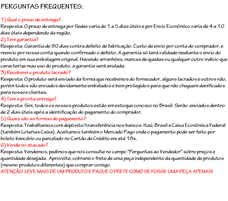 PERGUNTAS FREQUENTES