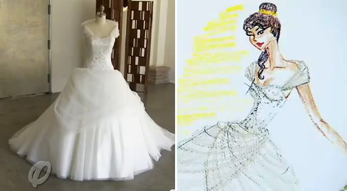 Disney Princess Wedding Dresses Alfred Angelo. Belle's wedding dress has a