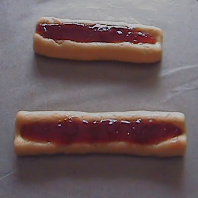 masa para galletas con mermelada