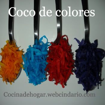 como hacer coco de colores