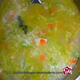 sopa de calabacitas con arroz