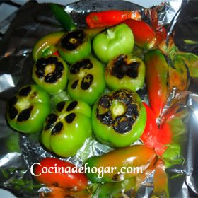 salsa de tomate verde-salsa de tomatillo