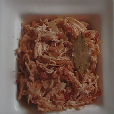 pollo desebrado para rellenar chalupitas