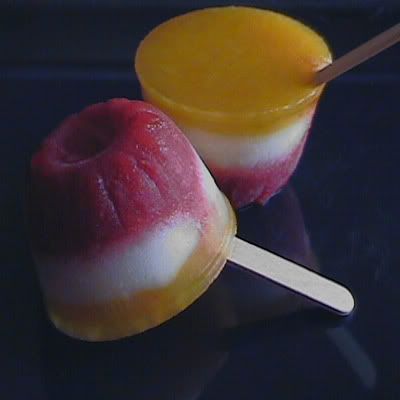 paletas de yogurt y frutas naturales