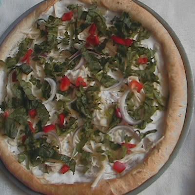 pizza de espinacas y queso