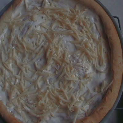 pizza de espinacas y queso