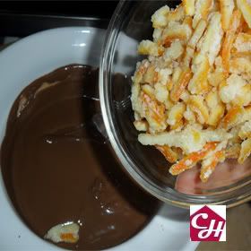 chocolates de naranja confitada