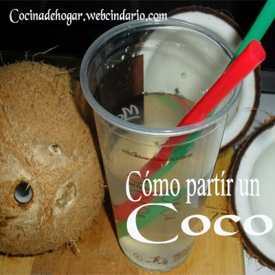 cómo partír un coco