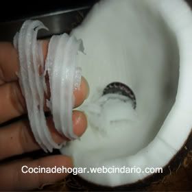 cómo rayar un coco