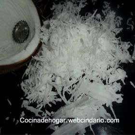 cómo rayar un coco