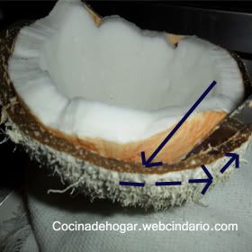 cómo partír un coco