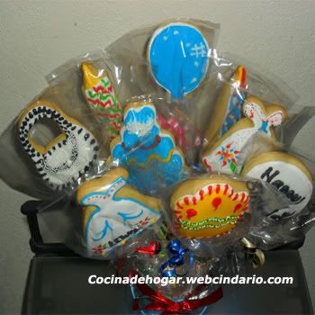 centros de mesa con galletas decoradas