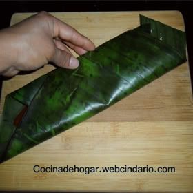 tamales mexicanos en hoja de plátano
