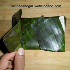 tamales mexicanos en hoja de plátano