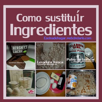 cómo sustituir ingredientes
