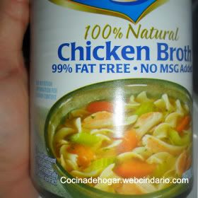 caldo de pollo enlatado