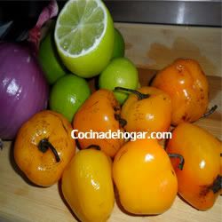 chiles curtidos con limón