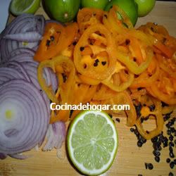 receta de chiles curtidos con limón