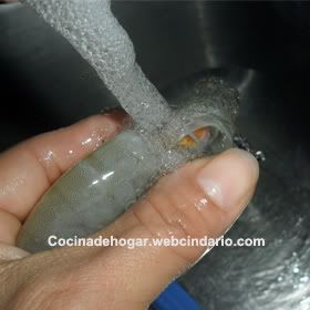 cómo limpiar camarones