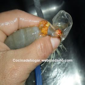 cómo limpiar camarones