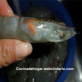 cómo limpiar camarones