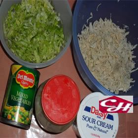 tostadas con pollo
