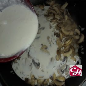 chuletas de cerdo en crema de champiñones