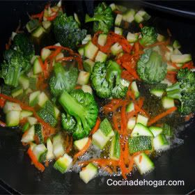 cómo cocinarspaghetti con vegetales