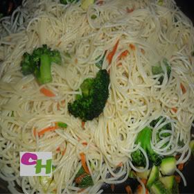 cómo cocinar spaghetti con vegetales