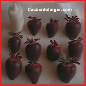 fresas con chocolate
