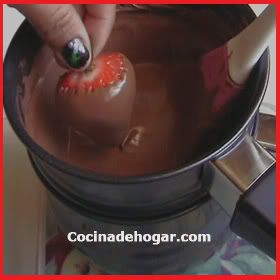 fresas con chocolate