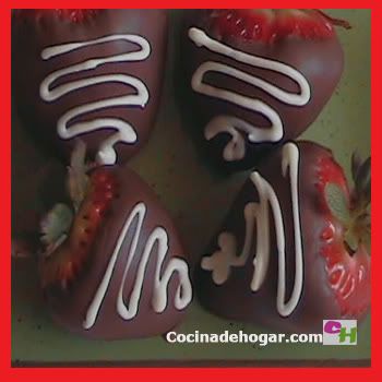 fresas con chocolate
