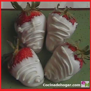 fresas con chocolate