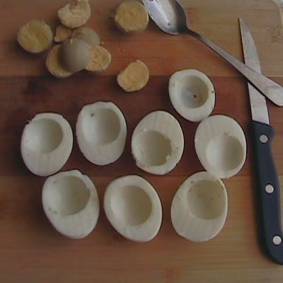 cómo cortar huevos duros o cocidos
