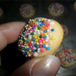 polvorones de manteca-galletas con grageas de colores