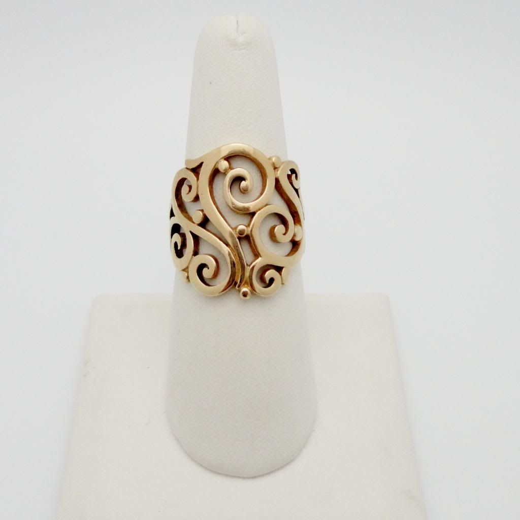 Details about JAMES AVERY 14K GOLD OPEN SORRENTO RING SZ8.5