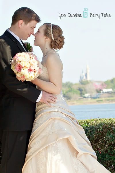 Disney Wedding,Disney's Wedding Pavilion,Disney's Grand Floridian,Disney Bride,Spring Wedding,pink flowers,classic wedding,lace wedding dress