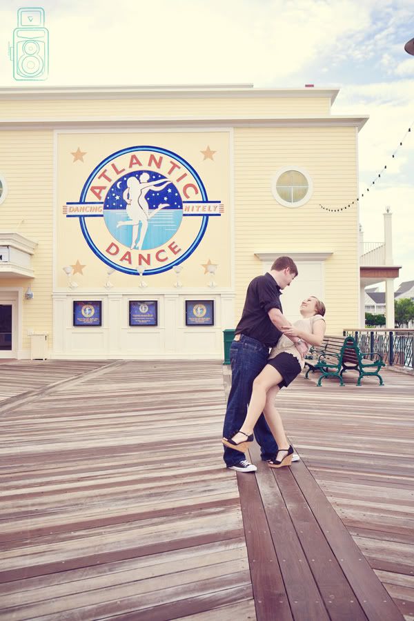 Disney's Boardwalk,Engagement Photos,Vintage Actions