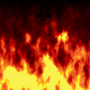 animated fire with Skull