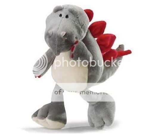 NICI Gray Dinosaur Stuffed Animals 35CM New  