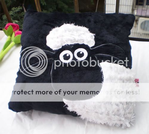 NICI White Shaun Sheep Black Pillow/Cushion 35*35CM  