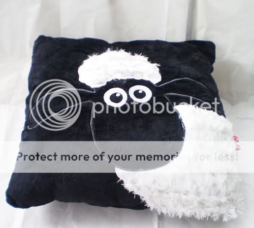 NICI White Shaun Sheep Black Pillow/Cushion 35*35CM  