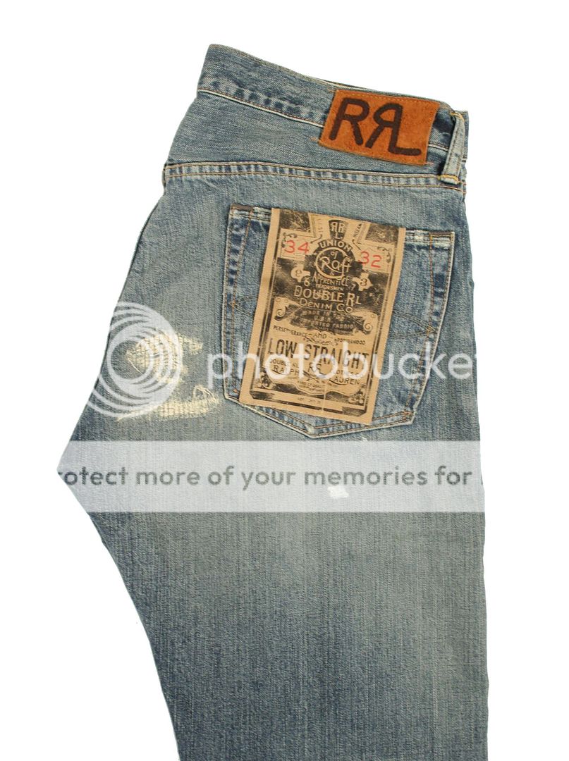 Ralph Lauren RRL Selvedge Patchwork Jeans 34 x 32 New $390  