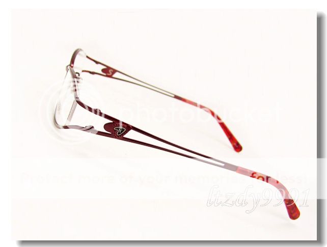 Burgundy Metal Acetate Full Rim Optical Eyeglass Frame Womens Glasses