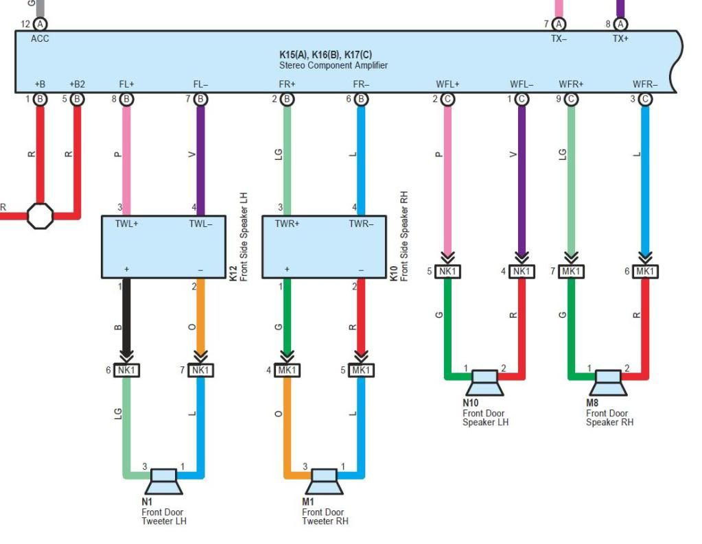 4 speakers 2 tweeters wiring diagram  | 612 x 792