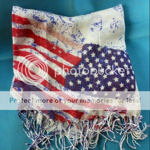 WHX001 01 The American flag and the British flag style scarf cotton 