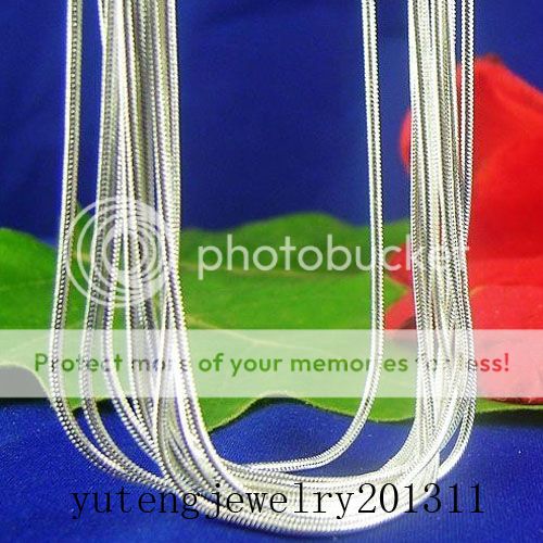 Wholesale20 Plated Silver Snake Chain Necklaces 10pcs  