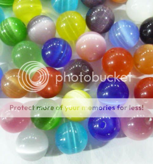8mm mixed color cats eye loose beads 100pcs  